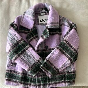 Molo Kids Purple Plaid Jacket